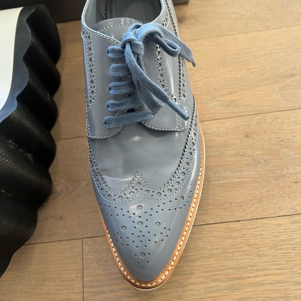Prada Leather Platform Shoes View 3